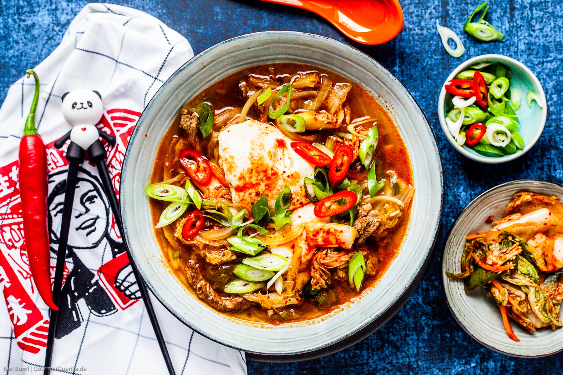 Fast Korean Tofu Stew with Kimchi Sundubu JJigae | GourmetGuerilla.com